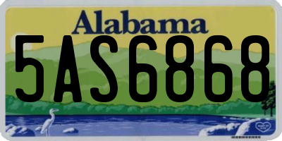 AL license plate 5AS6868