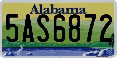 AL license plate 5AS6872