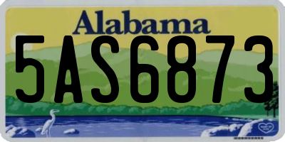 AL license plate 5AS6873