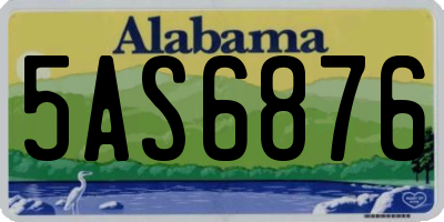 AL license plate 5AS6876