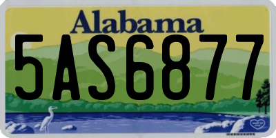AL license plate 5AS6877