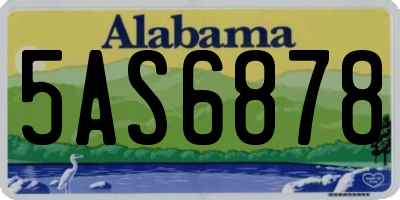AL license plate 5AS6878