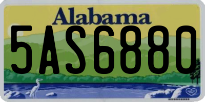 AL license plate 5AS6880