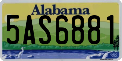 AL license plate 5AS6881