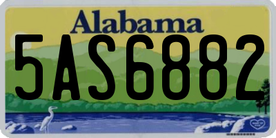 AL license plate 5AS6882