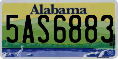 AL license plate 5AS6883