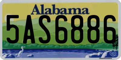 AL license plate 5AS6886