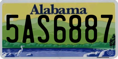 AL license plate 5AS6887