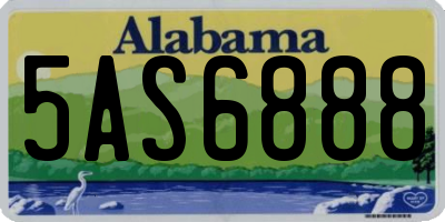 AL license plate 5AS6888