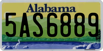 AL license plate 5AS6889