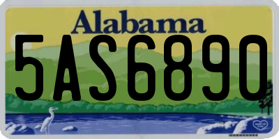 AL license plate 5AS6890