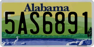 AL license plate 5AS6891