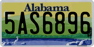 AL license plate 5AS6896