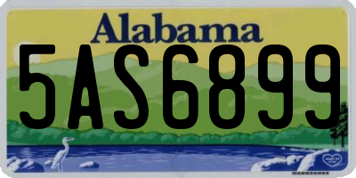 AL license plate 5AS6899