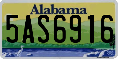 AL license plate 5AS6916