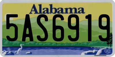 AL license plate 5AS6919