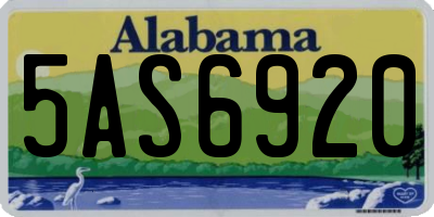 AL license plate 5AS6920
