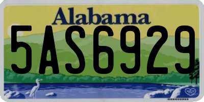 AL license plate 5AS6929