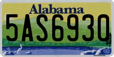 AL license plate 5AS6930