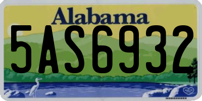 AL license plate 5AS6932