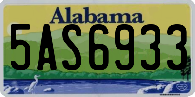 AL license plate 5AS6933