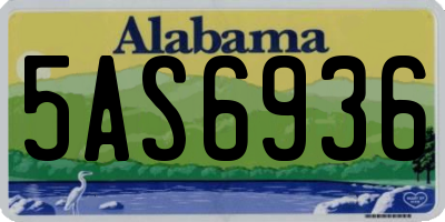 AL license plate 5AS6936