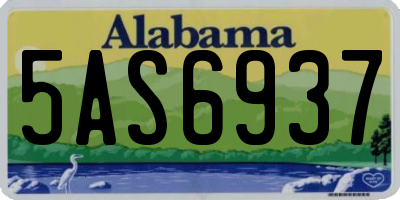 AL license plate 5AS6937