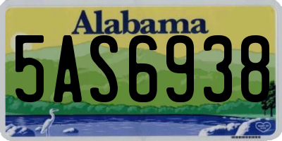 AL license plate 5AS6938