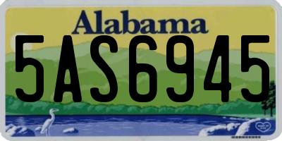 AL license plate 5AS6945