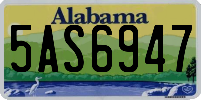 AL license plate 5AS6947