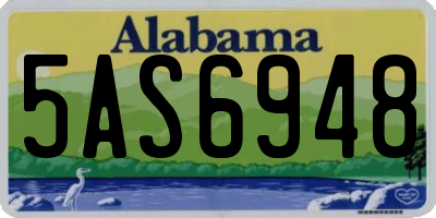 AL license plate 5AS6948