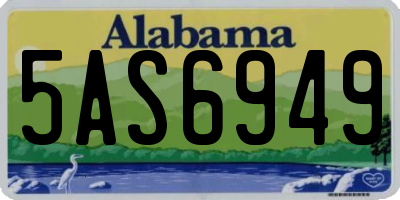 AL license plate 5AS6949