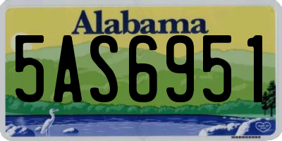 AL license plate 5AS6951