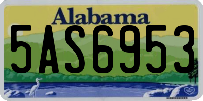 AL license plate 5AS6953
