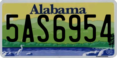 AL license plate 5AS6954
