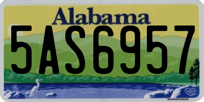 AL license plate 5AS6957