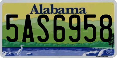 AL license plate 5AS6958