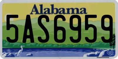 AL license plate 5AS6959