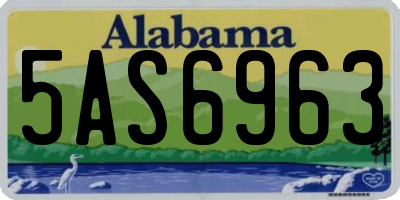 AL license plate 5AS6963