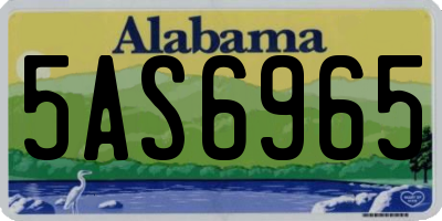AL license plate 5AS6965