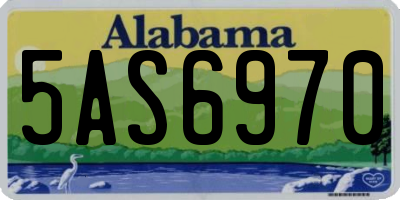 AL license plate 5AS6970