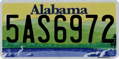 AL license plate 5AS6972