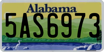 AL license plate 5AS6973