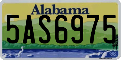 AL license plate 5AS6975
