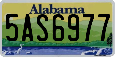 AL license plate 5AS6977
