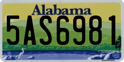 AL license plate 5AS6981