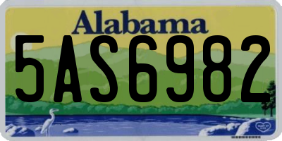 AL license plate 5AS6982