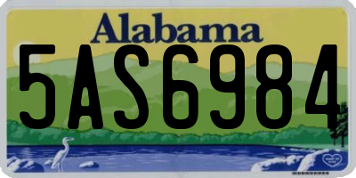 AL license plate 5AS6984
