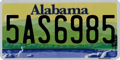 AL license plate 5AS6985