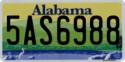 AL license plate 5AS6988